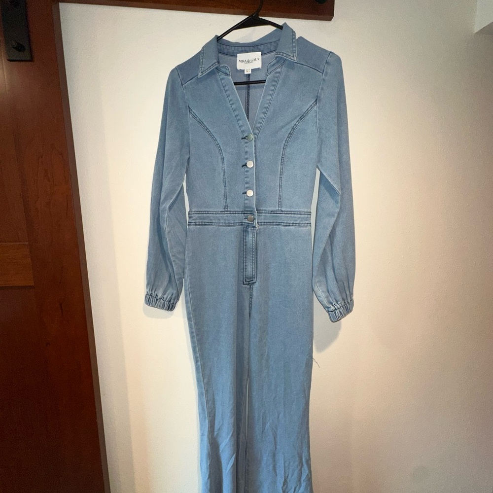 Madewell Light Blue Denim Jumpsuit